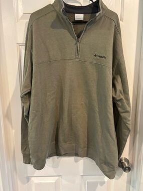 Columbia Olive Green Quarter-Zip Pullover Jacket